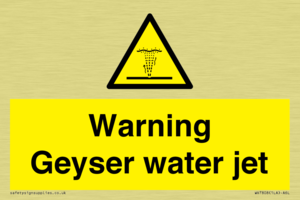 Warning Geyser water jet