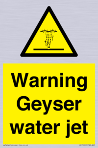 Warning Geyser water jet