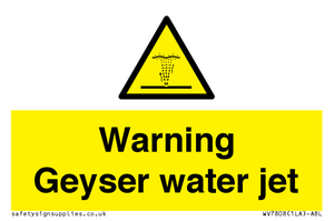 Warning Geyser water jet