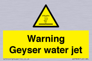 Warning Geyser water jet