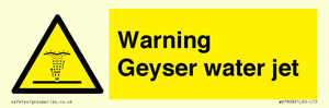 Warning Geyser water jet