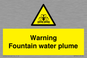 Warning Fountain water plume