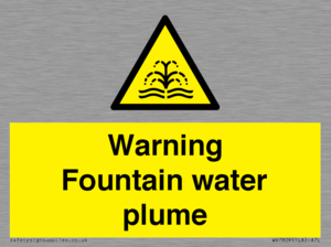 Warning Fountain water plume