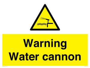 Warning Water cannon