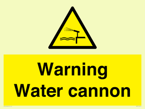 Warning Water cannon