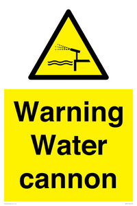 Warning Water cannon