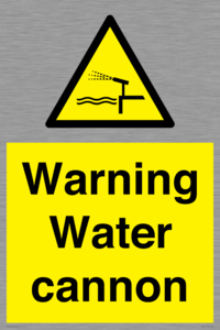 Warning Water cannon