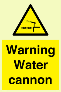 Warning Water cannon