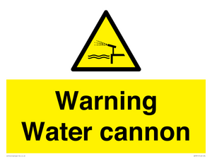 Warning Water cannon