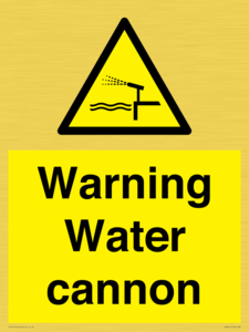 Warning Water cannon