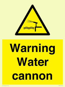 Warning Water cannon