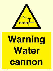 Warning Water cannon