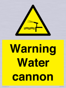 Warning Water cannon