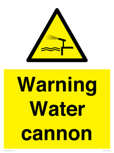 Warning Water cannon