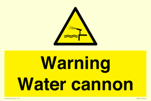 Warning Water cannon