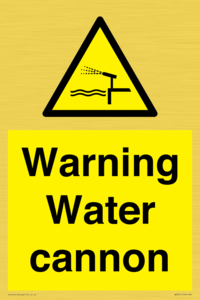 Warning Water cannon