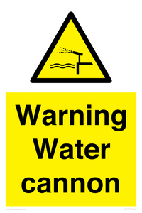 Warning Water cannon