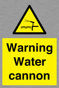 Warning Water cannon