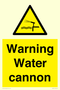 Warning Water cannon