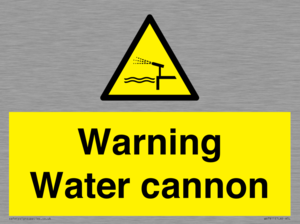 Warning Water cannon
