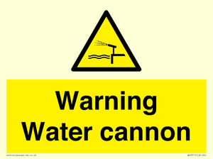 Warning Water cannon