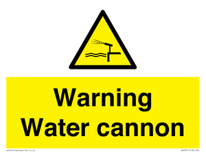 Warning Water cannon