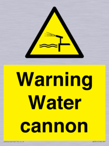 Warning Water cannon