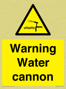 Warning Water cannon
