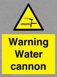 Warning Water cannon
