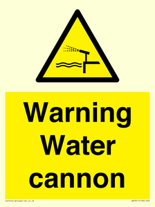 Warning Water cannon