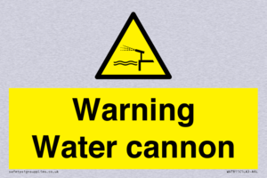Warning Water cannon