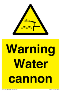 Warning Water cannon