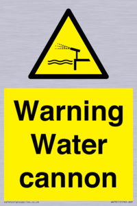 Warning Water cannon