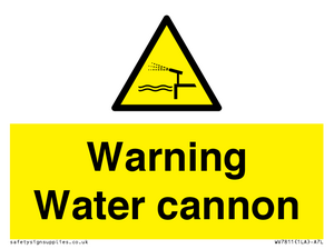 Warning Water cannon