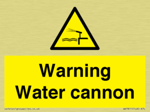 Warning Water cannon
