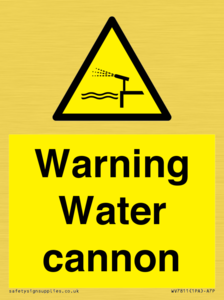 Warning Water cannon