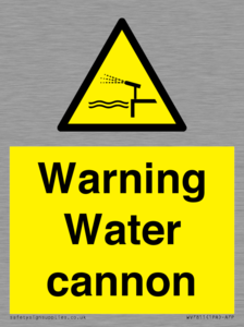 Warning Water cannon
