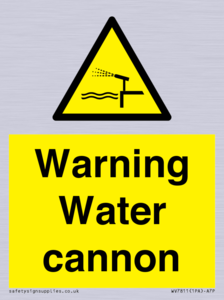 Warning Water cannon