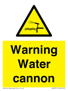 Warning Water cannon