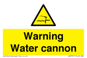 Warning Water cannon