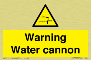 Warning Water cannon