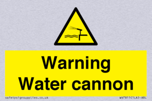 Warning Water cannon