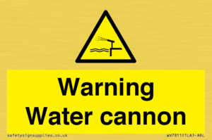 Warning Water cannon