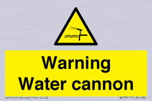 Warning Water cannon