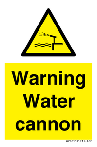 Warning Water cannon