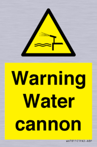Warning Water cannon