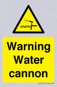 Warning Water cannon
