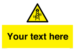 Custom warning RF radiation transmitter