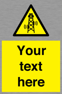Custom warning RF radiation transmitter