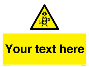 Custom warning RF radiation transmitter